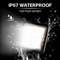 2 luces LED de trabajo de 192W con haz de luz combinado y kit de cableado de 3m para conducción todoterreno, lámpara antiniebla para camión, SUV, ATV, UTV