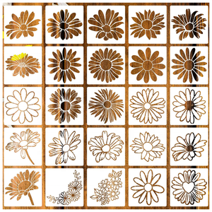 Plantillas de Flores Grandes de Margarita, Plantillas de Dibujo Reutilizables para Manualidades, Paredes, Arte, Muebles - Product Image 1