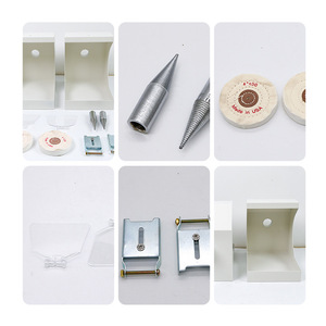 Máquina pulidora dental de doble cabezal Wemeile con ruedas de tela para pulir y rectificar coronas, puentes y dentaduras postizas - Product Image 4