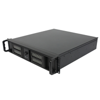 Caja de servidor compacto Mini-ITX 2U, chasis Montado en Rack con caja de PC industrial de 480mm de profundidad