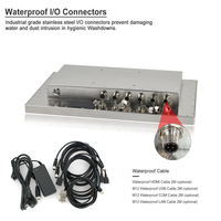 PC industriel tactile personnalisé pour l'extérieur et la marine, 15,6 pouces Full HD, 1000 à 1500 nits, haute luminosité, étanche IP69K