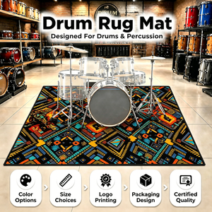 <span class=keywords><strong>Tapis</strong></span> de batterie |   <span class=keywords><strong>Tapis</strong></span> d'entraînement pour batterie, résistant et robuste, <span class=keywords><strong>tapis</strong></span> anti-taches pour salle de musique - Product Image 1