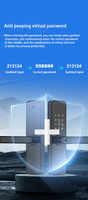 Serrure à poignée Glomarket Tuya Smart Home Serrure biométrique à empreintes digitales Cerradura Inteligente Con Huella Serrure de porte numérique