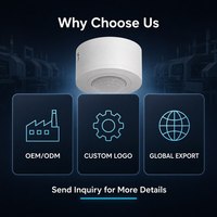 Mini détecteur de mouvement PIR à double technologie pour rideaux, détection à 360° jusqu'à 6,0 mètres, compatible application KNX, automatisation d'éclairage économe en énergie