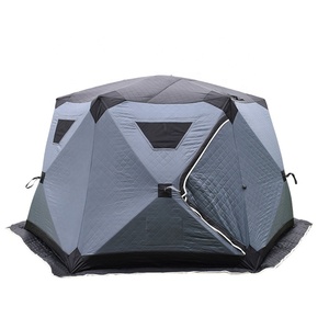 Tienda de Campaña Hexagonal para Sauna con Aislamiento Pesado, Diseño Resistente a la Intemperie con Puerto para Estufa Certificado para Uso en Invierno al Aire Libre - Product Image 1