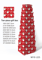 Boîtes cadeaux de Noël en carton rigide recyclé, 10 tailles, pour emballage de fêtes, rangement de bougies et présentation de cadeaux