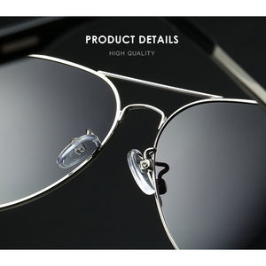 Vintage Big <span class=keywords><strong>Pilot</strong></span> Sonnenbrille Benutzer definiertes Logo Hochwertige polarisierte UV400 Schutz Metallrahmen Feder scharniere Aviation Sonnenbrille - Product Image 2