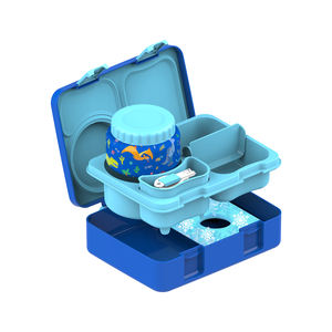 กล่องข้าวเก็บอุณหภูมิ รุ่นใหม่ ขายดี ดีไซน์น่ารัก <span class=keywords><strong>ป</strong></span>ลอดภัยสำหรับอาหาร พร้อมช่องใส่น้ำแข็งและขวดน้ำ สำหรับเด็ก กลับไปโรงเรียน - Product Image 2