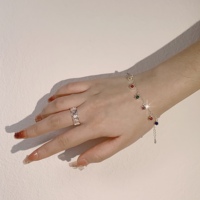 Bracelet coloré en argent sterling 925 arc-en-ciel, diamant, CZ, bracelet à maillons avec breloques, cadeaux délicats, vente en gros