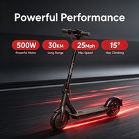 Trottinette électrique pour adultes avec amortissement, pliable, batterie au lithium 36V, autonomie de 25 à 35 km, charge maximale de 150 kg