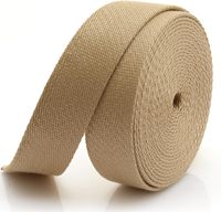 Sangles en coton jacquard chevrons écologiques et robustes pour sacs de luxe, haute densité 50 mm, couleur beige, en stock, vente en gros