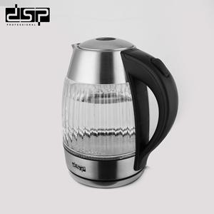 กาต้มน้ำไฟฟ้า DSP ขนาด 1.8 ลิตร แบบแก้ว ปิดอัตโนมัติ ไฟสีฟ้า ไร้สาย ใช้ในครัวเรือน - Product Image 3