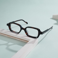 Montures de lunettes tendance 2026 style sirène pour le bureau, en acétate épais et étroit, pour femmes et hommes, lunettes optiques rétro carrées à motif diamant