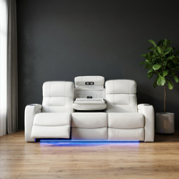 Sofá Reclinable Eléctrico de Lujo para Sala de Estar Contemporánea, Cine en Casa