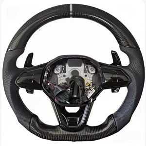 Volante de Cuero con LED Personalizado, Accesorios para Automóviles <span class=keywords><strong>Volkswagen</strong></span> GOIF Gti7 GTS Tiguan L, Volante de Fibra de Carbono - Product Image 5