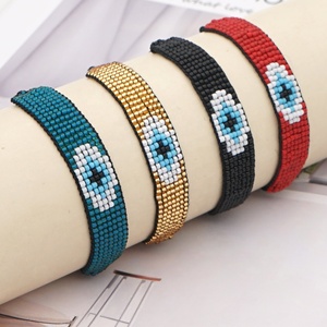 Bracelets en <span class=keywords><strong>macramé</strong></span> faits à la main bohèmes, ajustables, vente en gros de bijoux de mode, <span class=keywords><strong>bracelet</strong></span> tressé en perles de rocaille Miyuki - Product Image 6