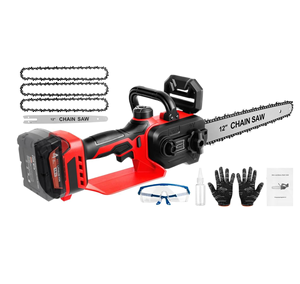 Tronçonneuse électrique sans fil 12 pouces 2200W sans balais avec 2 batteries 8.0Ah de qualité industrielle pour l'abattage, la coupe d'arbres, la foresterie et le bricolage - Product Image 1