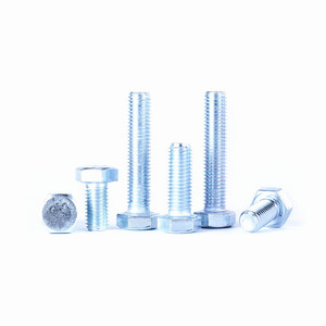 Hex Head Zinc Plated Steel Metric <b>Screws</b> Class 8.8 Standard Thread - Product Image 3