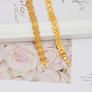 Pulseras de Latón Chapadas en Oro Personalizadas de Lujo para Mujer, Joyería de Moda al por Mayor - Product Image 2