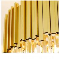 Lustre moderne en fer doré et cristal, design spirale large, hauteur réglable, garantie 5 ans, installation facile pour éclairage central