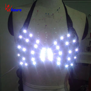 Costumes de danse à lumière LED programmables soutien-gorge LED Costumes sexy soutien-gorge lueur dans le noir robes de <span class=keywords><strong>club</strong></span> à LED soutien-gorge à LED - Product Image 4