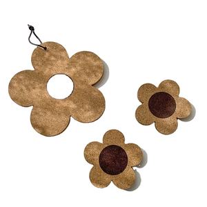 Sous-verres en liège personnalisés en forme de fleur, nouveau design créatif pour tapis et protections - Product Image 1
