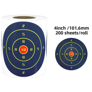 Dericsson Rollo de 200 Hojas de 4 Pulgadas, Adhesivos Fluorescentes Amarillos para Tiro al Blanco, Logotipo Personalizado Disponible - Product Image 1
