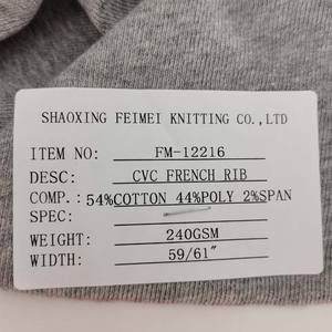 Высококачественный продукт, эластичная ткань из полиэстера и хлопка в рубчик для одежды - Product Image 6