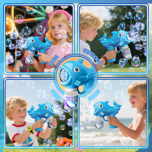 ปืนเป่าลมของเล่นกลางแจ้งทำจากพลาสติกมีไฟรูปการ์ตูนน่ารักใช้ได้ทุกเพศปืนเป่าลมอัตโนมัติรูปโลมาของเล่นสำหรับเด็กขายส่ง - Product Image 5