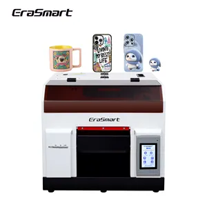 Erasmart Small A4 Size Golf Ball Printing Machine Automatic A4 UV Printer Flat Bed Printing Machine For Bottles And Can