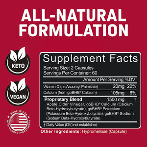 Cápsulas de Vinagre de Sidra de Manzana 100% Orgánico de Alta Calidad OLLI, Ayuda a Controlar el Apetito, Cápsulas <span class=keywords><strong>Keto</strong></span> <span class=keywords><strong>para</strong></span> Adelgazar - Product Image 6