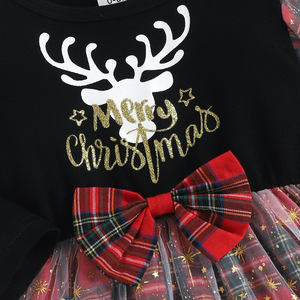 Niños princesa vestidos <span class=keywords><strong>de</strong></span> Navidad <span class=keywords><strong>Santa</strong></span> bebé niñas Negro tutú lindo vestido <span class=keywords><strong>de</strong></span> China al por mayor - Product Image 3