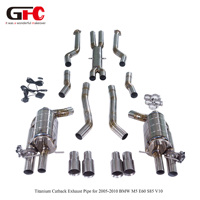Tuyau d'échappement en alliage de titane GFC pour BMW M5 E60 S85 V10 2007-2010, double silencieux et soupapes, embouts quadruples, échappement haute performance