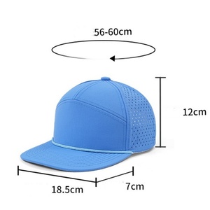 Gorra <span class=keywords><strong>de</strong></span> Béisbol para Hombre, <span class=keywords><strong>de</strong></span> 7 Paneles, con Visera Plana, Impermeable, <span class=keywords><strong>de</strong></span> Secado Rápido, con Cuerda, Transpirable, con Corte Láser, para Montañismo al Aire Libre - Product Image 3