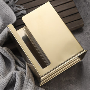 ที่วางตะเกียบสี่เหลี่ยมสแตนเลสทรงช้าง สีทอง พร้อมช่องระบายน้ำ สำหรับใช้ในร้านอาหารและครัว - Product Image 1