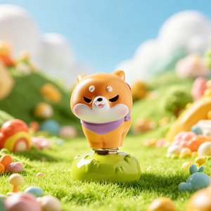 Lucky Shiba Inu Spinning Blind Box Resin Cartoon Figure 6pcs Desktop <b>Car</b> Decoration <b>Ornament</b> - Product Image 3