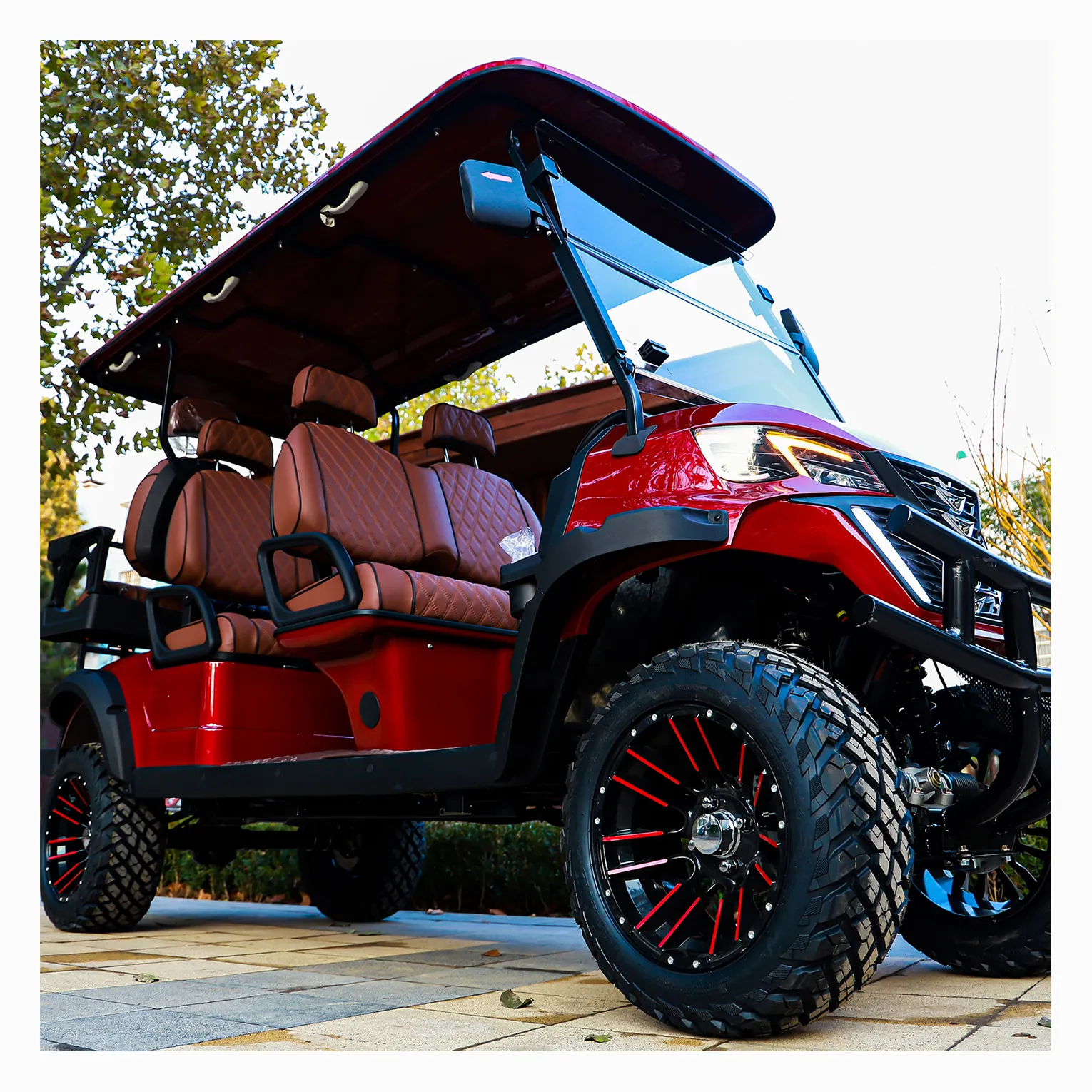 Minor Customization 6 Seater 48v 72v 4x4 Lithium Battery Hunting Electric Golf Cart Off Road