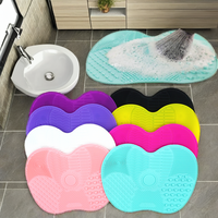 Tampon nettoyant pour brosse cosmétique en silicone pratique pour le maquillage avec outil de gel de lavage pour le nettoyage des brosses