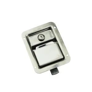 SK1-5005 Car Paddle Hood Latch Lock SUS304 Stainless Steel Cylinder with Dust Proof Cover Made of Durable Steel Material