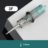 Aiguille verte 1RL de cartouche de tatouage d'OEM 0.20mm-0.35mm pour effectuer des conceptions adaptées aux besoins du client