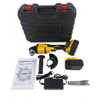 Meuleuse d'angle sans fil industrielle à interrupteur coulissant, moteur sans balais haute vitesse, batterie lithium rechargeable, acier inoxydable, 11000 tr/min