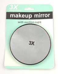 Specchio per il Trucco Mactien con Ingrandimento 3X, Specchio da Tavolo Rotondo Argento con Ventose - Product Image 3