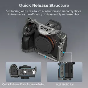 Kit Cage pour Moniteur avec Poignée et Pince de Câble SmallRig 4539 Advanced HawkLock à Dégagement Rapide pour <span class=keywords><strong>Sony</strong></span> <span class=keywords><strong>Alpha</strong></span> 7R <span class=keywords><strong>V</strong></span>/A7 IV/A7S III - Product Image 3