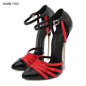 Di estate di modo del nastro di corrispondenza di colore Dell'unità di elaborazione di tessuto super high heel 16 centimetri <span class=keywords><strong>tacchi</strong></span> inferiori <span class=keywords><strong>rossi</strong></span> - Product Image 6