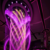 Cortina de Agua Digital de Acero Inoxidable Personalizada, Pared de Agua con Luces LED Multicolores para Jardín de Villa, Diseño Moderno para Exteriores
