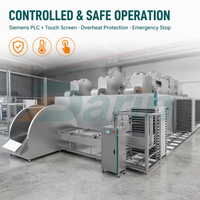 Séchoir automatique pour friandises pour chiens 500-2000 kg/lot, machine industrielle de déshydratation pour viande séchée, ligne de séchage d'aliments pour animaux de compagnie