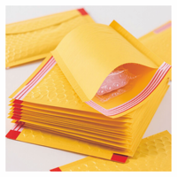 091 Enveloppes à bulles en papier kraft jaune ; Emballage rembourré épaissi, mousse pour la protection contre les chocs et les impacts ; Housses de protection pour téléphone