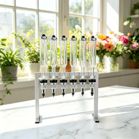Support de Présentation de Parfums de Table de Luxe en Argent 375ml, 6 Bouteilles, Distributeur de Parfums pour Mariage