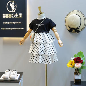 Nuevo Vestido de Fiesta Moderno para Niñas, Estilo Princesa, con Tutú de Puntos, Color Negro, con Detalles de Satén, Ideal para Fotos de Verano - Product Image 4