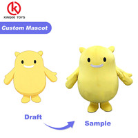 Costume de mascotte sur mesure, personnage de dessin animé animal pour la publicité, peluche douce, taille adulte, certifié CE, 1 pièce MOQ, OEM